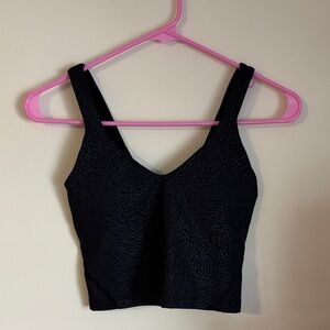 Lululemon Black Textured Crop Top